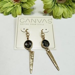 💛 Stone Earrings gold